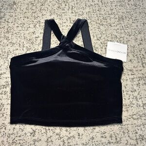 NWT Beyond Yoga Black Velvet Converge Cropped Tank Size Medium